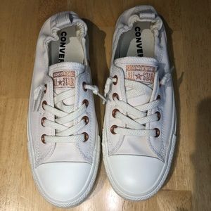 Cream w/ Rose Gold Converse Shoreline Slip-Ons
